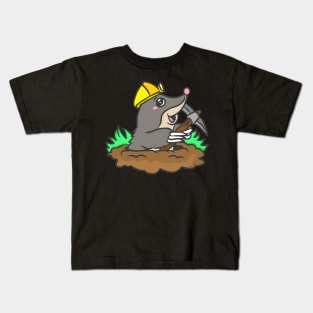 Mole Gardener Animal Funny Garden Gift Cool Kids T-Shirt